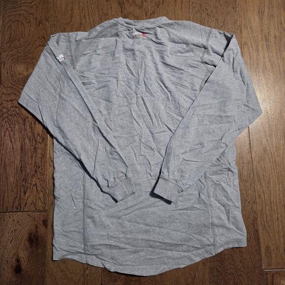Ariat FR Henley Long Sleeve Shirt Medium Mens Gray Flame Resistant Work Utility - Picture 4 of 11